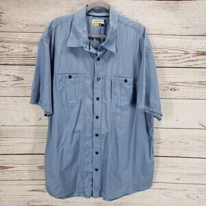 Magellan Men's Blue Mag Shield Adventure Gear Short Sleeve Shirt Size 3XL